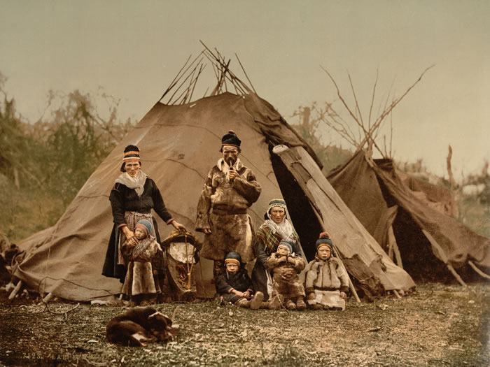Accampamento lappone ai primi del 1900