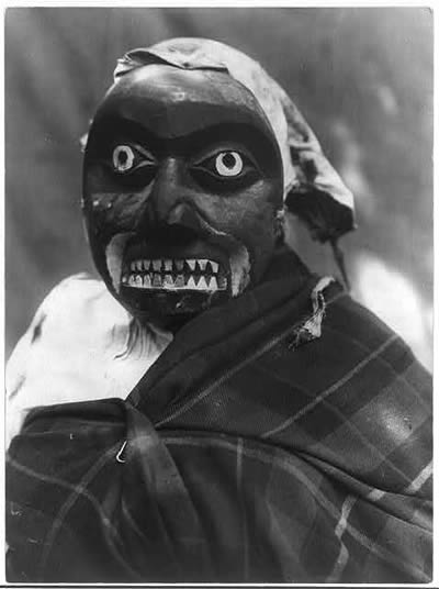 Maschera degli indiani Nootka dell'America settentrionale