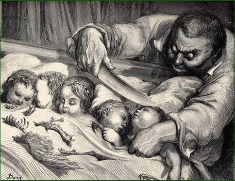 Illustrazione di Gustave Dore' per la fiaba Le petit Poucet