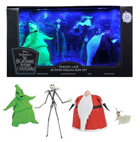 Diamond Select Nightmare before Christmas Action Figure Box Set Oogie’s Lair GITD SDCC 2020 Exclusive