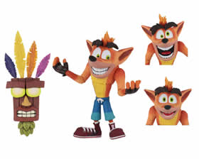 Neca - Crash Bandicoot Ultra Deluxe Action Figure Crash with Aku Aku Mask 14 cm